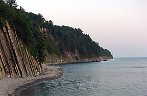 Tuapse, schwarzer Strand